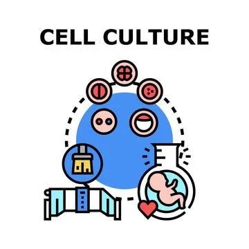 Cell culture concept developing medical science research Stockillustratie