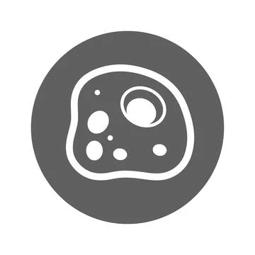 Cell, cytoplasm, eukaryote icon. Gray vector graphics. Stock Illustration