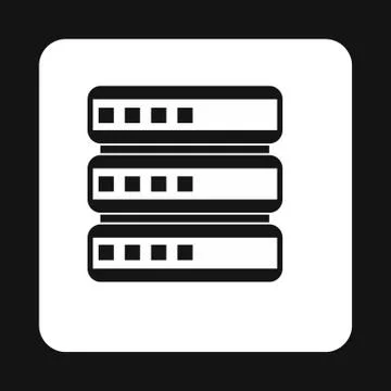 Cell for data storage icon, simple style Stock Illustration