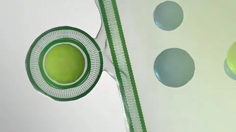 The cell is divided into four concept of mutation and evolution illustration Illustrazione stock