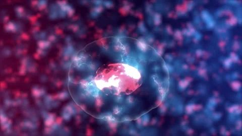 Cell division. concept of covid mutation, mitosis, reproduction, multiplicati Stock Footage 164089610