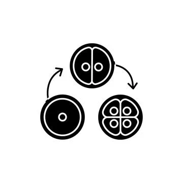 Cell division olor line icon. Pregnancy. Pictogram for web page, mobile app,  Stock Illustration