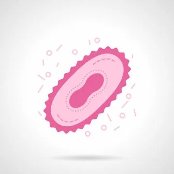 Cell division phase flat color design vector icon Stock Illustration