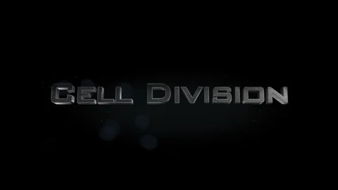 Cell Division title metal text on black alpha channel background Stock Footage 296263375