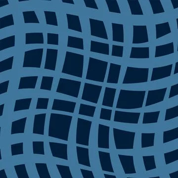 Cell grid seamless pattern, abstract mesh blue background Stock Illustration