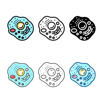 Cell human color icon vector variants Stock Illustration