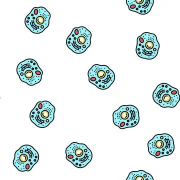 Cell human vector seamless pattern Stock Illustration