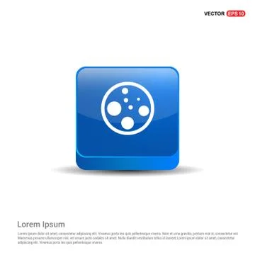 Cell icon - 3d Blue Button Stock-Illustration