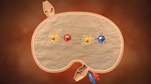 Cell Mediated Induction of Immune Response Stock Illustration