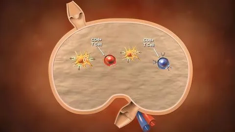 Cell Mediated Induction of Immune Response Stock Illustration