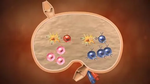 Cell Mediated Induction of Immune Response Stock Illustration