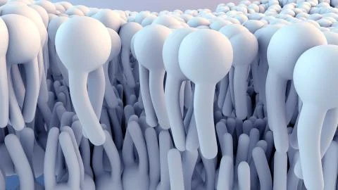 Cell Membrane structure in motion Stock Illustration