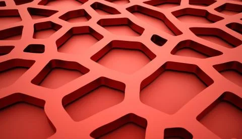 Cell mesh background red Stock Illustration