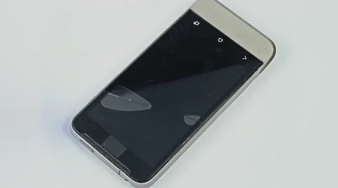 Cell mobile phone with a broken screen Video stock 53787398