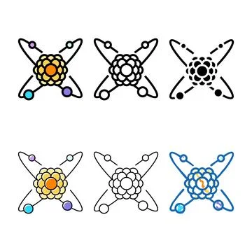 Cell molecular series structure color icon vector Stock Illustration