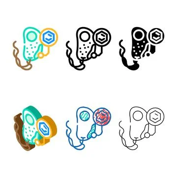 Cell molecular structure color icon vector types Stock Illustration
