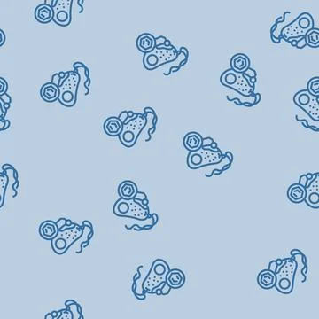 Cell molecular structure line vector seamless pattern Stock Illustration