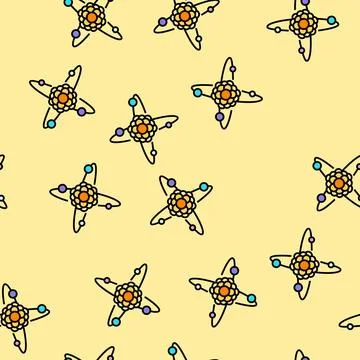 Cell molecular structure vector seamless pattern 스톡 일러스트