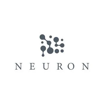 Cell neuron technology logo design illustration data simple abstract modern.. Stock Illustration