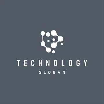 Cell neuron technology logo design illustration data simple abstract modern.. Stock Illustration