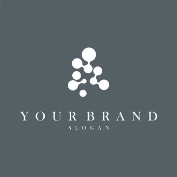 Cell neuron technology logo design illustration data simple abstract modern.. Stock Illustration