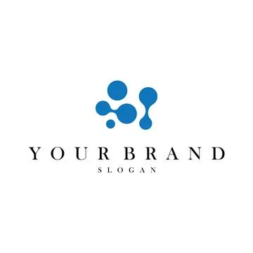 Cell neuron technology logo design illustration data simple abstract modern.. Stock Illustration
