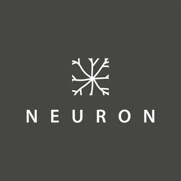 Cell neuron technology logo design illustration data simple abstract modern.. Illustrazione stock