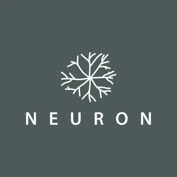Cell neuron technology logo design illustration data simple abstract modern.. Stock Illustration