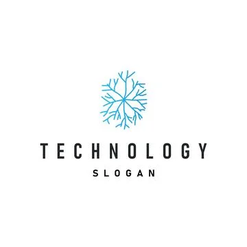 Cell neuron technology logo design illustration data simple abstract modern.. Stock Illustration