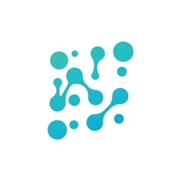 Cell neuron technology logo design illustration data simple abstract modern.. イラスト素材