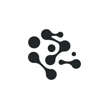 Cell neuron technology logo design illustration data simple abstract modern.. Illustrazione stock