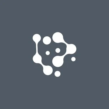 Cell neuron technology logo design illustration data simple abstract modern.. イラスト素材