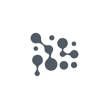Cell neuron technology logo design illustration data simple abstract modern.. Stock Illustration