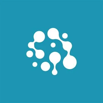 Cell neuron technology logo design illustration data simple abstract modern.. Illustrazione stock