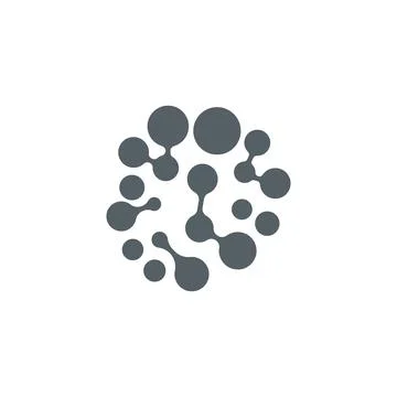 Cell neuron technology logo design illustration data simple abstract modern.. イラスト素材