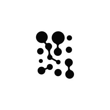 Cell neuron technology logo design illustration data simple abstract modern.. Stock Illustration