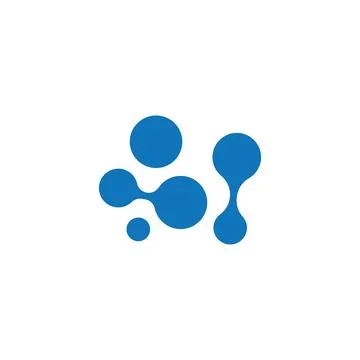 Cell neuron technology logo design illustration data simple abstract modern.. Stock Illustration