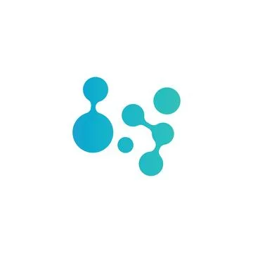 Cell neuron technology logo design illustration data simple abstract modern.. Stock Illustration