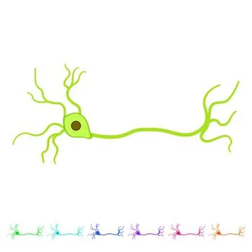 Cell neurons cartoon vector graphic Illustrazione stock