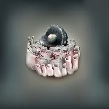 Cell Nucleus section Illustrazione stock