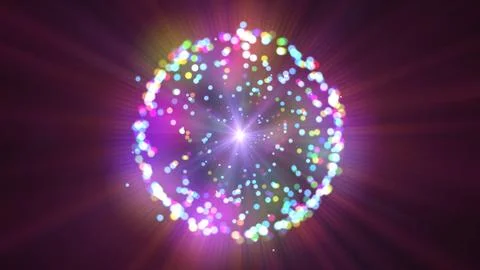 Cell particle light ray, illustration render Stock Illustration