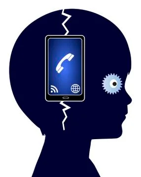 Cell Phone Addiction Illustrazione stock