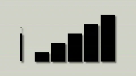 Cell phone bars going down as signal strength drops in 1080HD. Stock Footage 96781