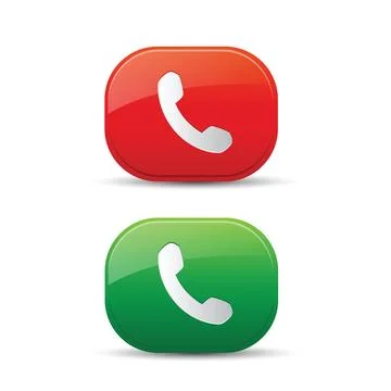 Cell Phone Call button set Illustrazione stock