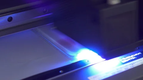 Cell phone case printing machine working Video stock 86140718