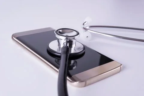 Cell phone check Stock Photos