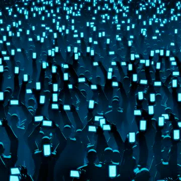 Cell phone crowd Stockillustratie