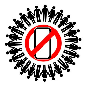 Cell Phone Etiquette Stock Illustration