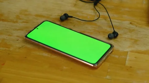 A cell Phone with green screen Stock Footage 161948230