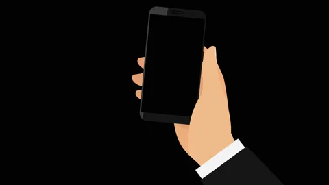 Cell phone hands animation Stock Footage 133309805